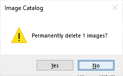 Prompt whether to delete an image permanently